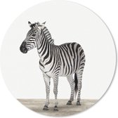 Muismat - Mousepad - Rond - Kinderen - Zebra - Meisjes - Jongens - 50x50 cm - Ronde muismat