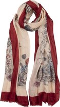 Clayre & Eef sjaal 85x180cm rood