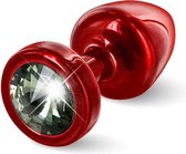 Anni Butt Plug rond Rood & Zwart 25 mm Diogol 72592