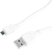 Kabel USB 2.0a naar Micro USB B GEMBIRD CCP-mUSB2-AMBM-W-0.5 (0,5 m) Wit
