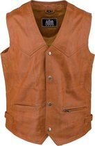 Omleiding herfst Verslinden Urban Leather® Billy lams leren vest heren donker bruin gewaxt - S | bol.com