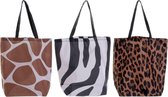 Multifunctionele tas DKD Home Decor Dier Polyester (3 pcs) (43 x 15 x 66 cm)