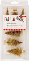 Crate paper Falala gold wire brush trees x6