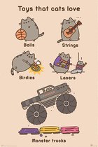 Pusheen Poster - Toys For Cats - 91.5 X 61 Cm - Multicolor