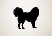 Silhouette hond - Himalayan Sheepdog - Himalaya-herdershond - S - 41x49cm - Zwart - wanddecoratie