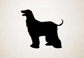 Silhouette hond - Afghan Hound - Afghaanse windhond - L - 75x83cm - Zwart - wanddecoratie