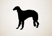 Silhouette hond - Borzoi - M - 60x68cm - Zwart - wanddecoratie