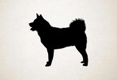 Silhouette hond - American Akita - Amerikaanse Akita - S - 45x50cm - Zwart - wanddecoratie