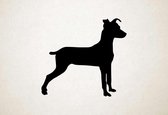 Silhouette hond - Japanese Terrier - Japanse Terriër - XS - 25x27cm - Zwart - wanddecoratie