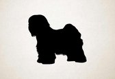 Silhouette hond - Tibetan Terrier - Tibetaanse Terriër - L - 75x88cm - Zwart - wanddecoratie
