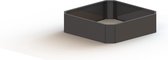 MySteel Gepoedercoat staal plantenbak Boston 1200  - Kleur: RAL9005 (zwart) - Hoogte: 300mm