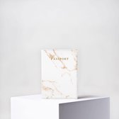 Paspoort Hoes - Paspoort Cover Marmer Rood – Kunstleer – Inclusief pashouder – Spatwaterdicht - Thousandtravelmiles