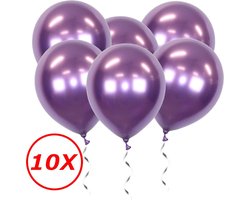 Paarse Ballonnen Verjaardag Versiering Paars Helium Ballonnen Feest Versiering Halloween Decoratie Chrome - 10 Stuks