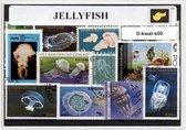 Kwallen – Luxe postzegel pakket (A6 formaat) : collectie van verschillende postzegels van kwallen – kan als ansichtkaart in een A6 envelop - authentiek cadeau - kado - geschenk - k