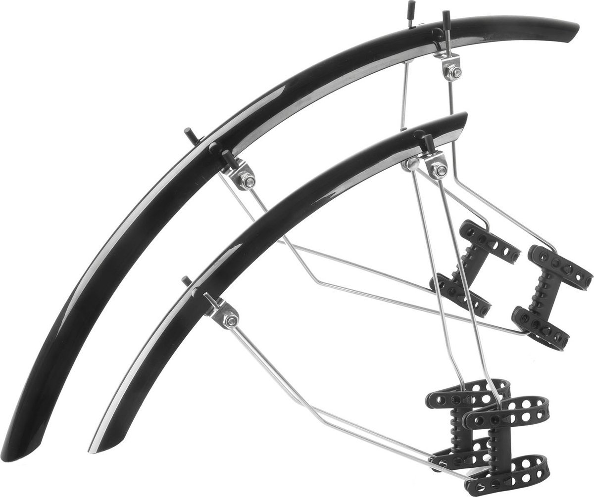M-wave Spatbordenset Mud Max Race Qr Kunststof 28 Inch Zwart