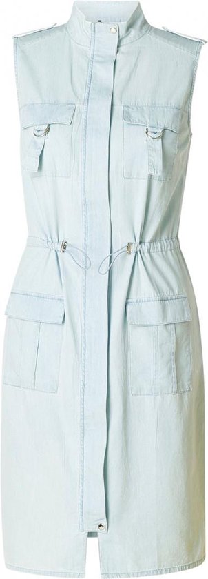 YESTA Larice Jurk - Bleach Blue Denim - maat 0(46)