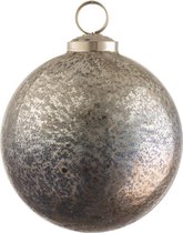 J-Line Kerstbal Antiek Glas Zilver/Grijs Medium