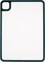 Shop4 - iPad Pro 11 (2020) Hoes - Harde Back Case Transparant Donker Groen