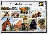 Dieren – Luxe postzegel pakket (A6 formaat) : collectie van 25 verschillende postzegels van verschillende dieren – kan als ansichtkaart in een A6 envelop - authentiek cadeau - kado - kaart - wilde dieren - huisdieren - dierentuin - dierenrijk