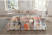 The Cotton Collection - Goodnight orange dekbedovertrek 200x200/220cm
