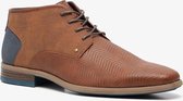 Emilio Salvatini hoge heren veterschoenen - Cognac - Maat 46