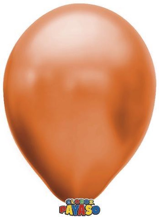 Zakje met 15 oranje metallic latex ballonnen - 30cm doorsnee (12 inch) - Biologisch afbreekbaar