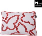 In The Mood Butterfly Lendekussen 45 x 30 cm - Div Kleuren - 2 stuks - Rood