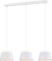 LED Hanglamp - Torna Barnaness - E14 Fitting - 6-lichts - Rond - Mat Wit - Aluminium