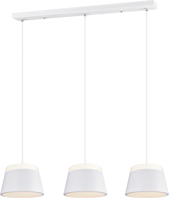 LED Hanglamp - Torna Barnaness - E14 Fitting - 6-lichts - Rond - Mat Wit - Aluminium
