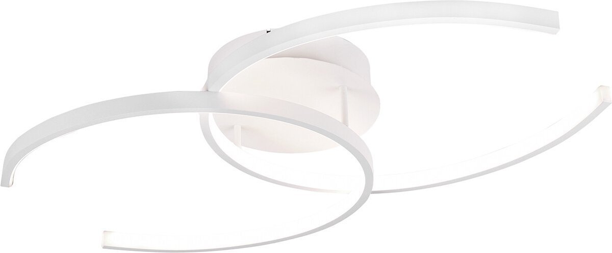 LED Plafondlamp - Plafondverlichting - Torna Cocon - 20W - Natuurlijk Wit 4000K - Dimbaar - Rond - Mat Wit - Aluminium