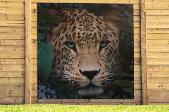 Affiche de Jardin Jungle - Panthère - Animaux sauvages - 200x200 cm
