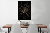 Cadre photo avec affiche - Plan de la ville - Nîmes - Or - Zwart - 80x120 cm - Cadre affiche