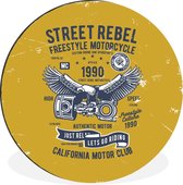 Wandcirkel - Muurcirkel - Vogel - Motor - Retro - Aluminium - ⌀ 140 cm - Binnen en Buiten