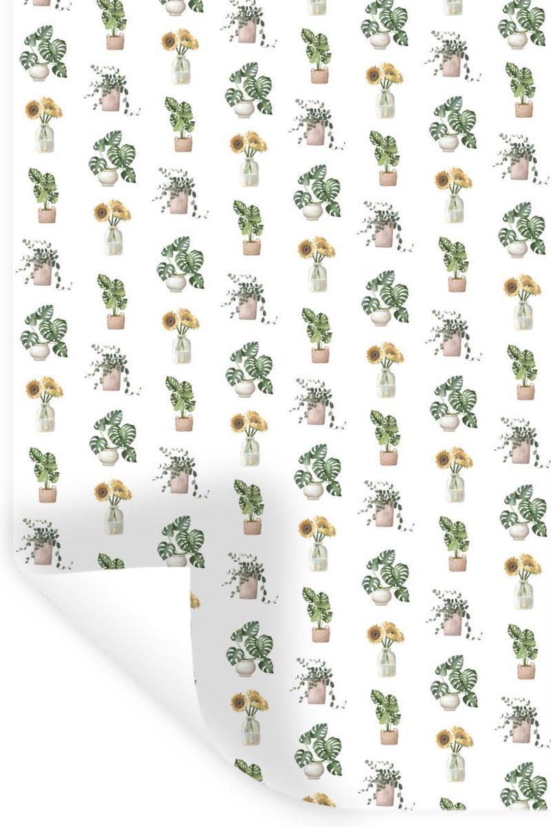Muurstickers - Sticker Folie - Planten - Pastel - Patronen - 60x90 cm - Plakfolie - Muurst
