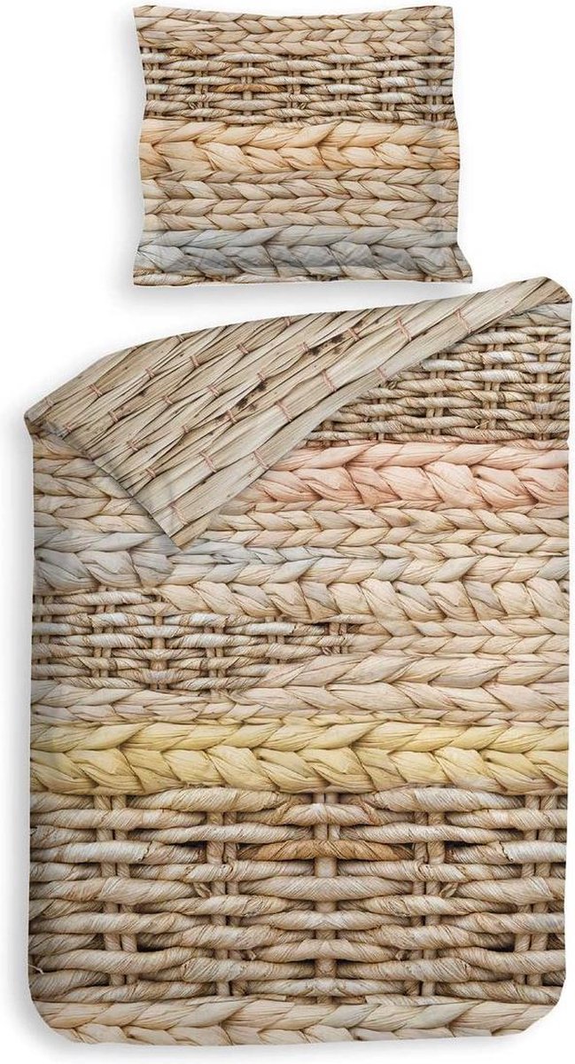 Premium Biologisch Katoen/Satijn Eenpersoons Dekbedovertrek Knitted | 140x200/220 | Luxe En Comfortabel | Hoogwaardige Kwaliteit