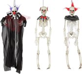Halloween - Horror decoratie pakket hangende griezelige horrorclown poppen - Halloween thema versiering