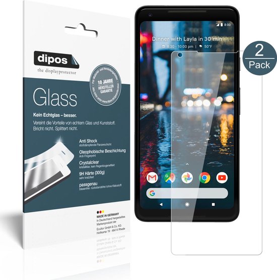 Dipos I 2x Armor Film Clear Compatible avec Google Pixel 2 XL Film de protection Protecteur d'écran 9H