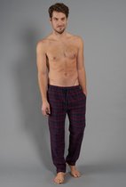TOM TAILOR heren pyjama- of loungebroek - donkerrood geruit - Maat: XXL