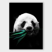 Poster Dark Panda - Dibond - Meerdere Afmetingen & Prijzen | Wanddecoratie - Interieur - Art - Wonen - Schilderij - Kunst