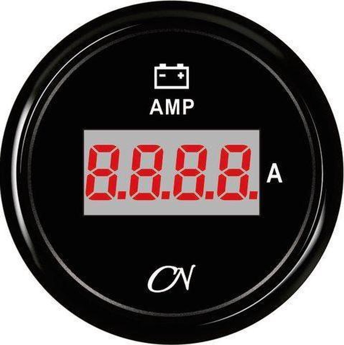 CN digitale zwarte Ampèremeter Ø52mm 8-32V