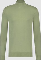 Purewhite -  Heren Slim Fit   Essential Trui  - Groen - Maat XS