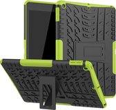 Case2go - Tablet hoes geschikt voor iPad 2021 - 10.2 Inch - Schokbestendige Back Cover - Groen