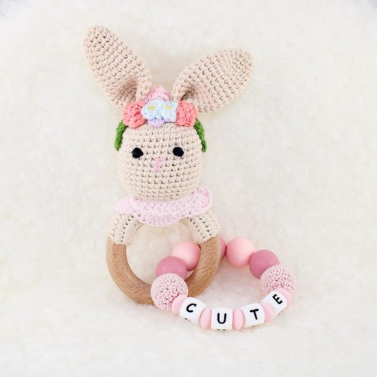 HOTUT Baby Rammelaars, Bijtspeeltjes voor Baby, Siliconen