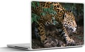 Laptop sticker - 14 inch - Sluipende jaguar in bos - 32x5x23x5cm - Laptopstickers - Laptop skin - Cover