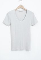 Sissy-Boy - Grijs rib t-shirt met v-hals