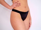 Bnatural - Menstruatie ondergoed String model - Zwart L - Gratis waszak
