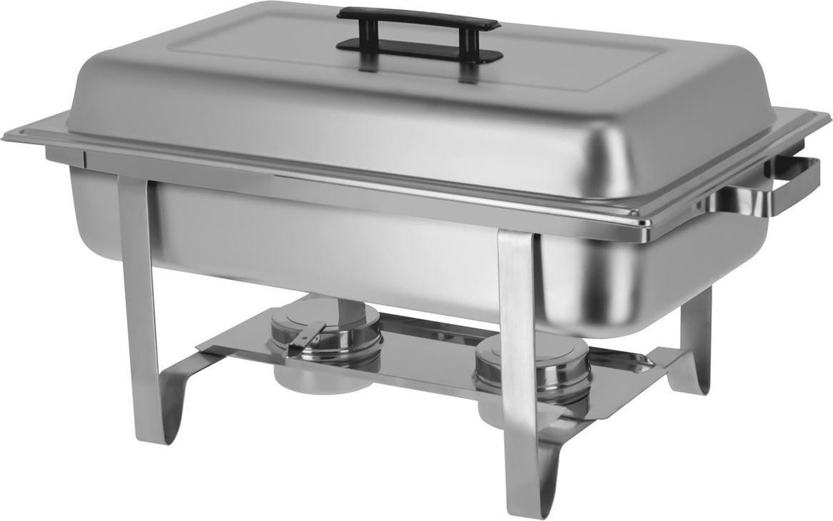 Chafing Dish met deksel & poten van Roestvrijstaal | GGM Gastro
