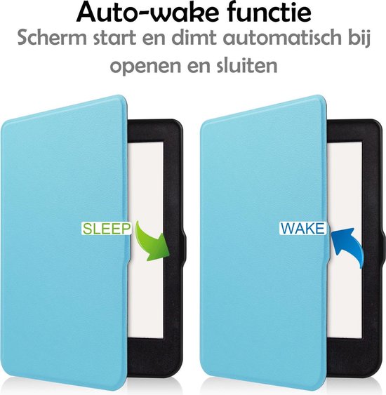 Hoesje Geschikt voor Kobo Nia Hoes Bescherm Hoesje Case Sleep Cover - Hoes Geschikt voor Kobo Nia Hoesje - Lichtblauw van Hoesje  — afbeelding 3