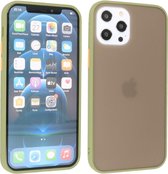 Hoesje Geschikt voor de iPhone 12 Pro Max - Hard Case Backcover Telefoonhoesje - Groen