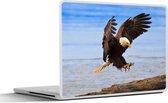 Laptop sticker - 15.6 inch - Vogel - Zeearend - Strand - 36x27,5cm - Laptopstickers - Laptop skin - Cover